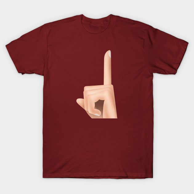 Shh Gesture(Look up) T-Shirt by CleanRain3675